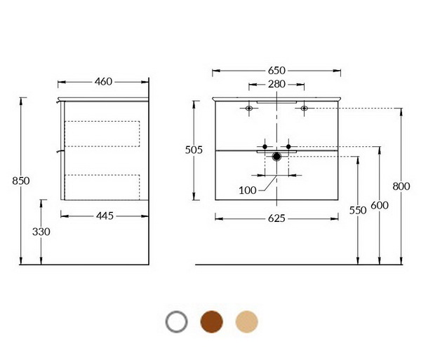 тумба с раковиной KERAMA MARAZZI PIANO 65